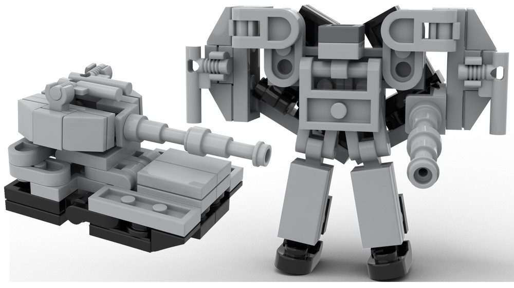 Lego Moc Transformers Micro Movie Brawl Mini Tank Mecha By Freshbricks Rebrickable Build 8481