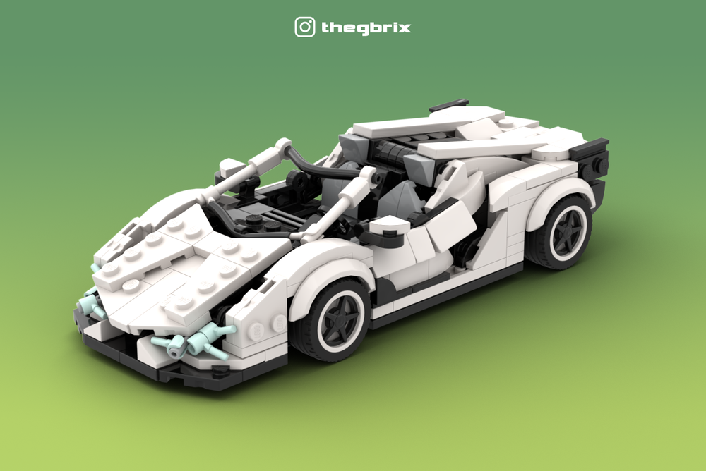 LEGO MOC Lamborghini Sian Roadster - White by thegbrix