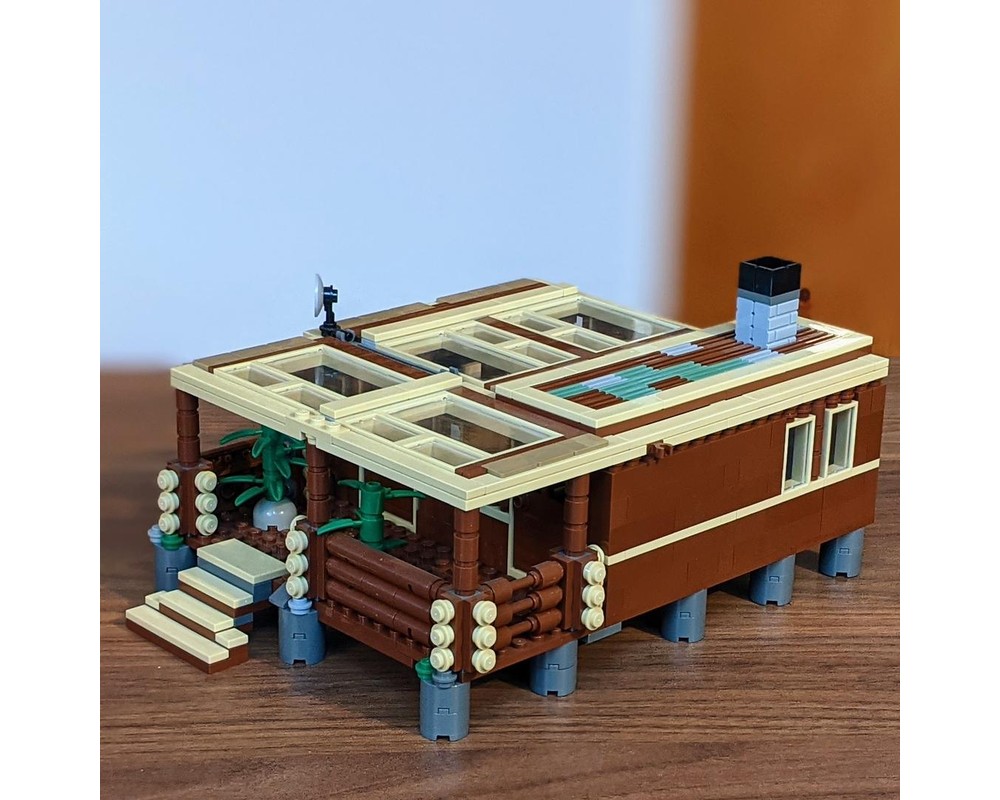 wooden lego house blocks