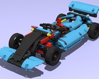 F1 from Blue Car of Car Transporter 42098