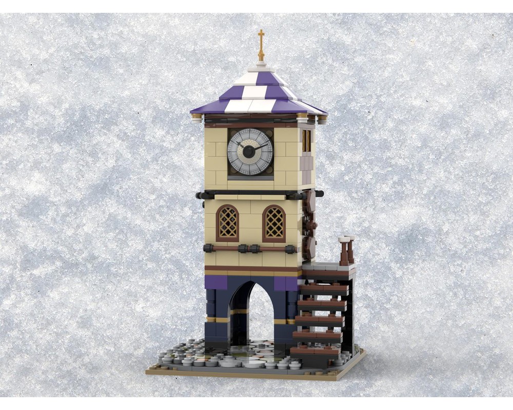 LEGO MOC Clock Tower by Huebre | Rebrickable - Build with LEGO