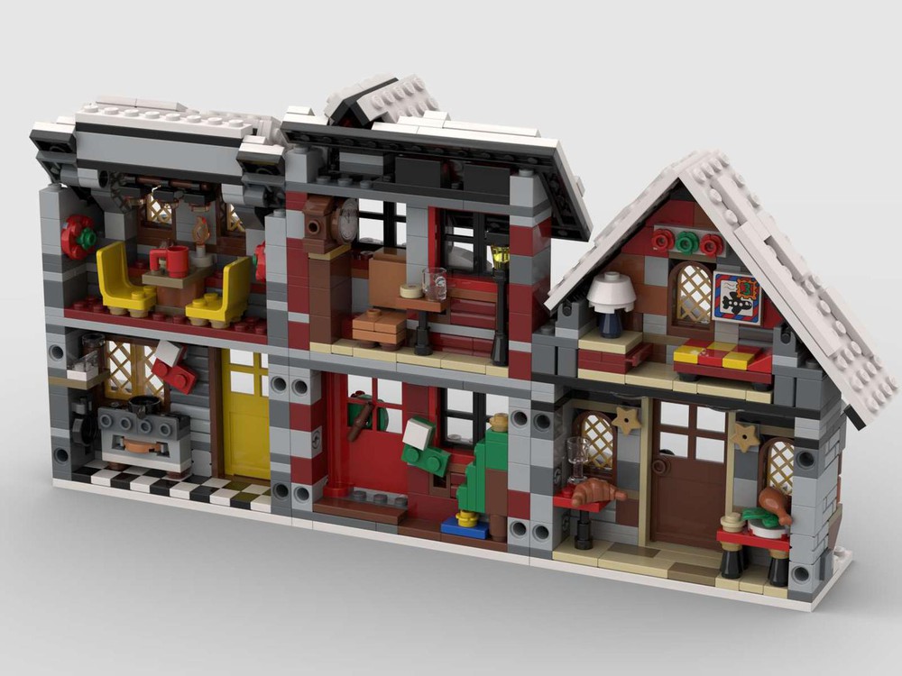 LEGO MOC Three Little Winter Houses by Little_Thomas | Rebrickable ...