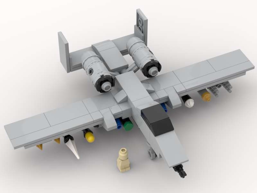 LEGO MOC A-10 Thunderbolt (''Warthog'') MINI by meregt | Rebrickable