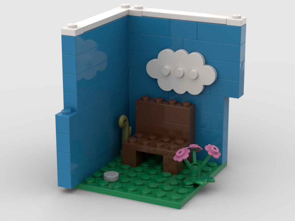 LEGO MOC-58790 Park Bench Minifigure Habitat for Display by loboschingu ...