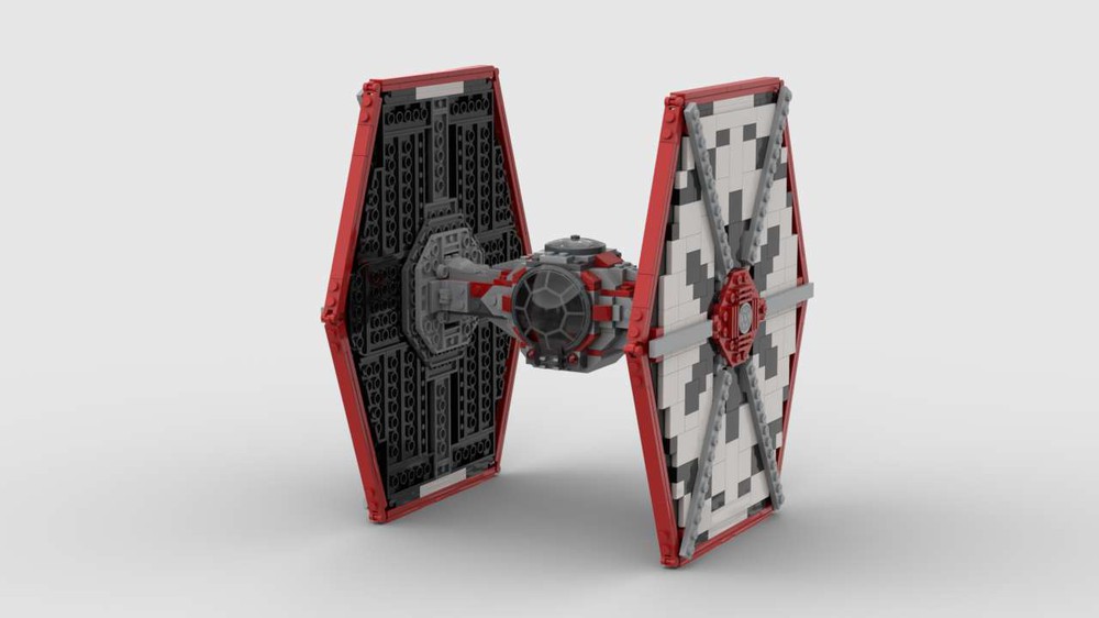 LEGO MOC Imperial Tie Modification Red white Black by