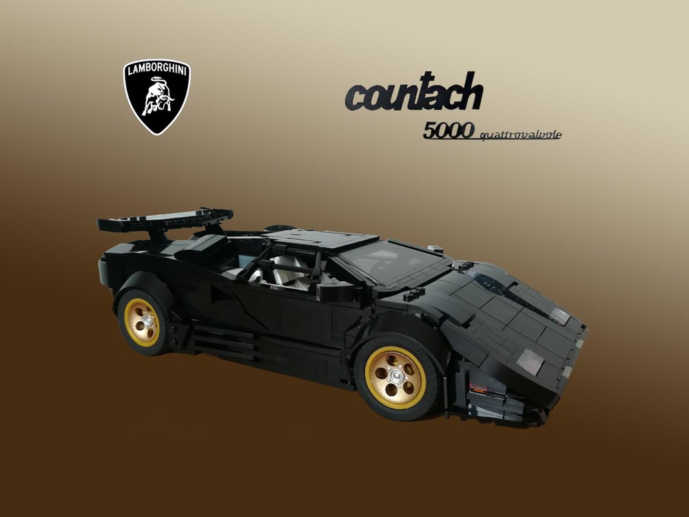 LEGO MOC Lamborghini Countach LP5000 QV - Black version by