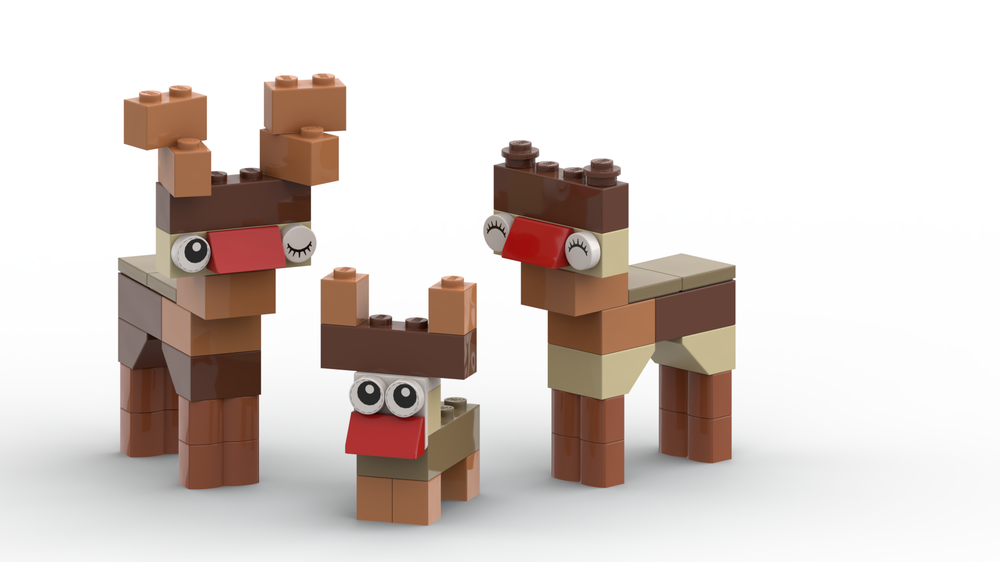 LEGO MOC 10698 Reindeer Family by Nodrap Rebrickable Build with LEGO