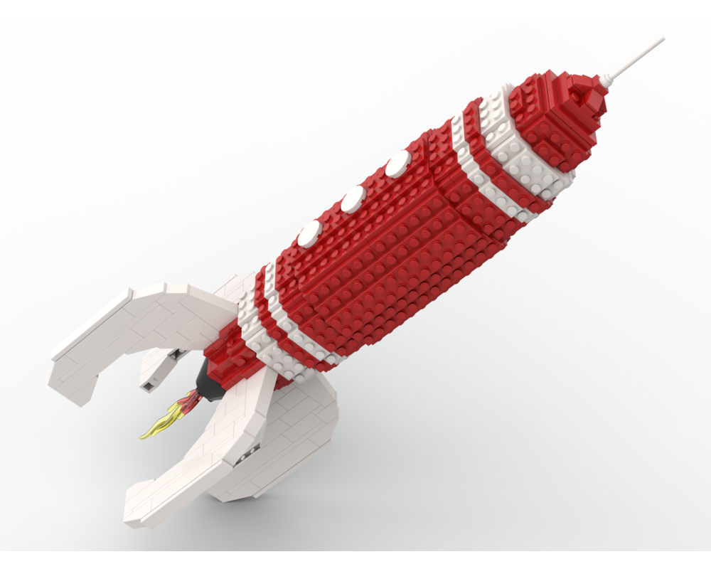 LEGO MOC Retro Rocket by Ben_Stephenson Rebrickable Build with LEGO