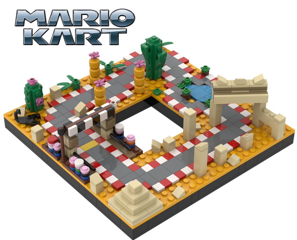 LEGO MOC Mario Kart - Modular Desert Circuit by DarrenW