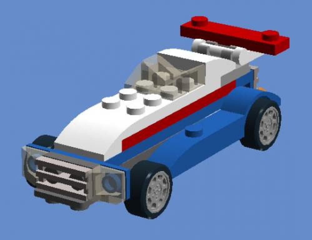 LEGO MOC 31027 - Custom Racing Car by Tonomura | Rebrickable - Build ...