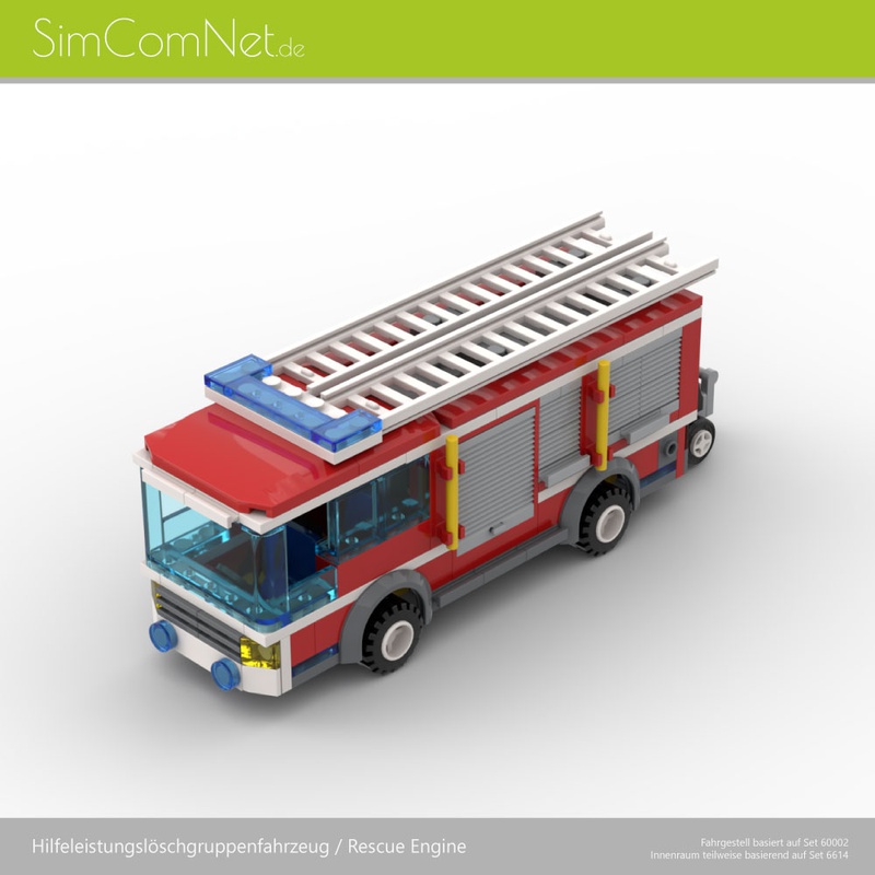 LEGO MOC based Fire Truck Rescue Engine by SimComNet | Rebrickable - Build LEGO