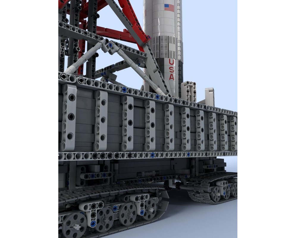 LEGO MOC Launch Tower Mk I for Saturn V (21309/92176) with Crawler by