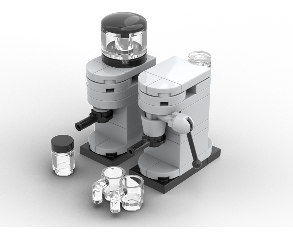 LEGO MOC Manual espresso machine and coffee grinder by mampepin