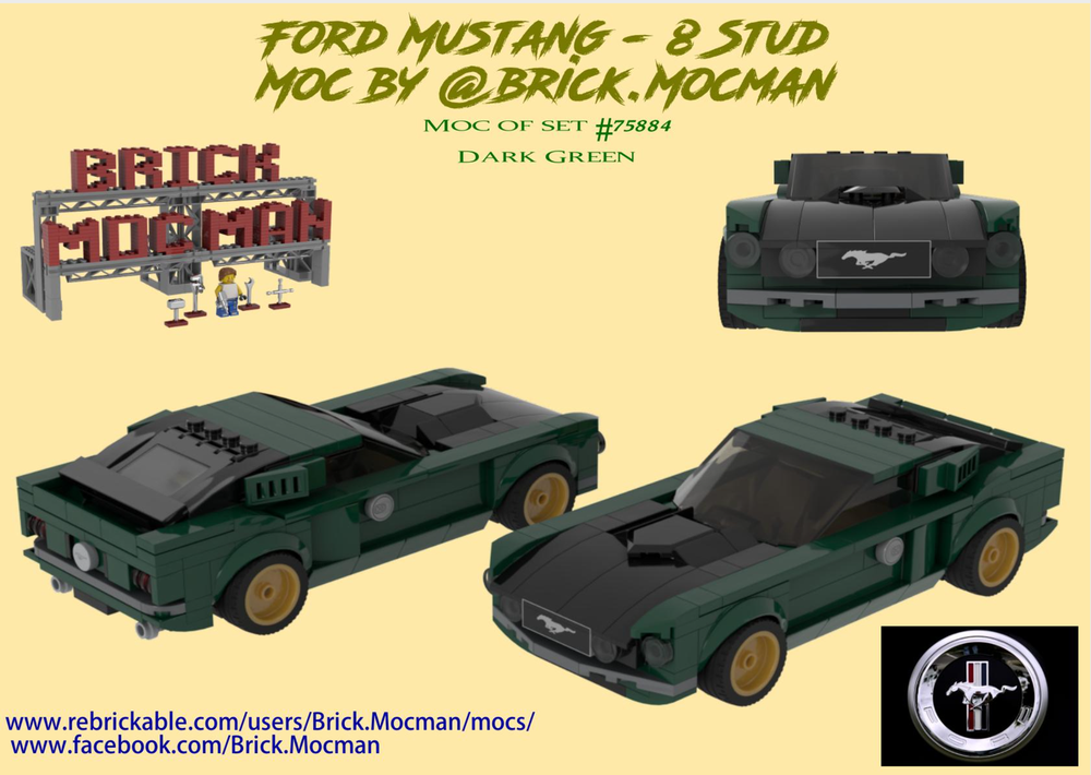 LEGO Speed Champions 1968 Ford Mustang Fastback • Set 75884