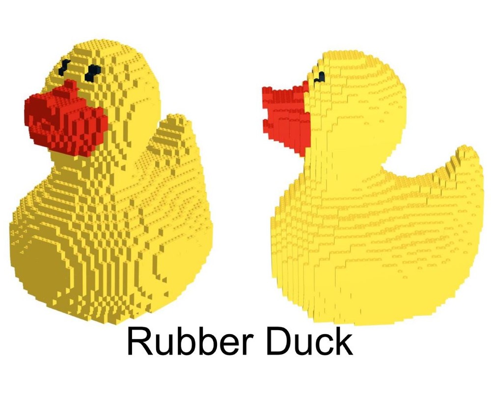LEGO MOC Rubber Duck Sculpture by HeySv Rebrickable Build with LEGO