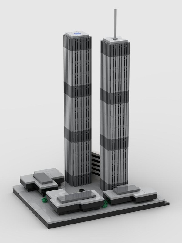 LEGO MOC World Trade Center micro (Building instructions only) by | Rebrickable - Build with LEGO