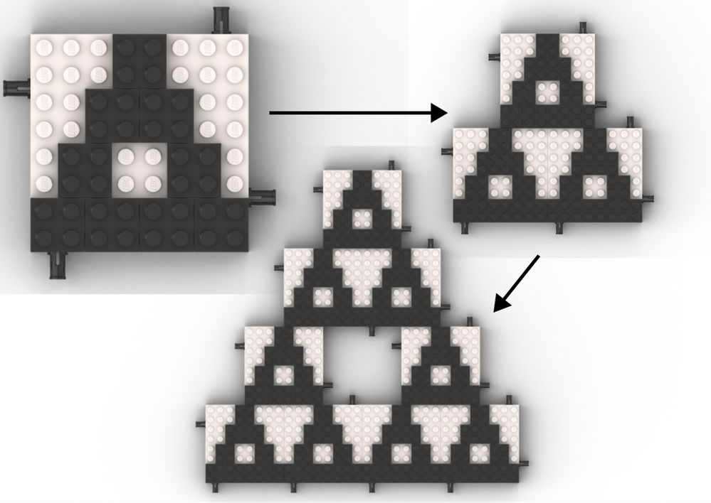 LEGO MOC Modular Sierpinski Triangle by 2in1 | Rebrickable - Build with ...