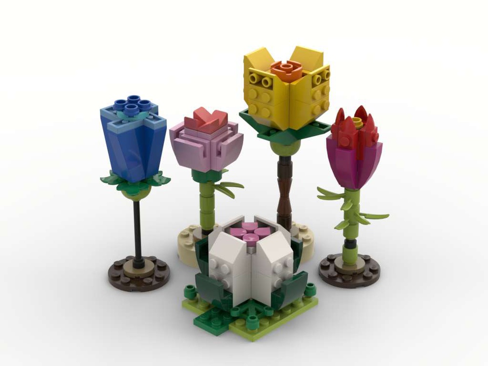 MOC LEGO® Fleurs en pot Anthurium