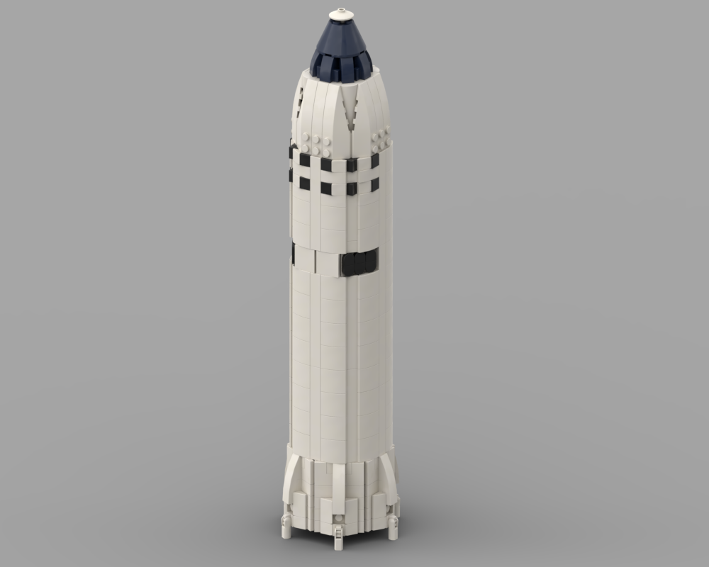 LEGO MOC 1148 SpaceX Moonship HLS by SkySaac Rebrickable Build