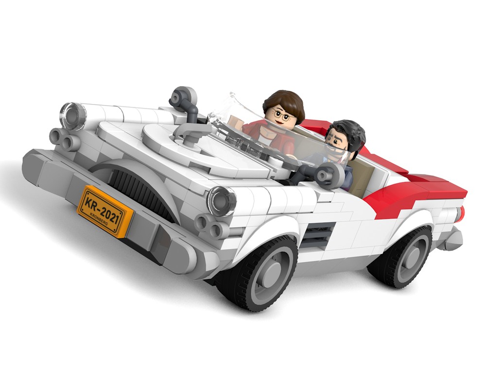 LEGO MOC Vintage Car V2 White in 8 stud wide style by k_lego_r