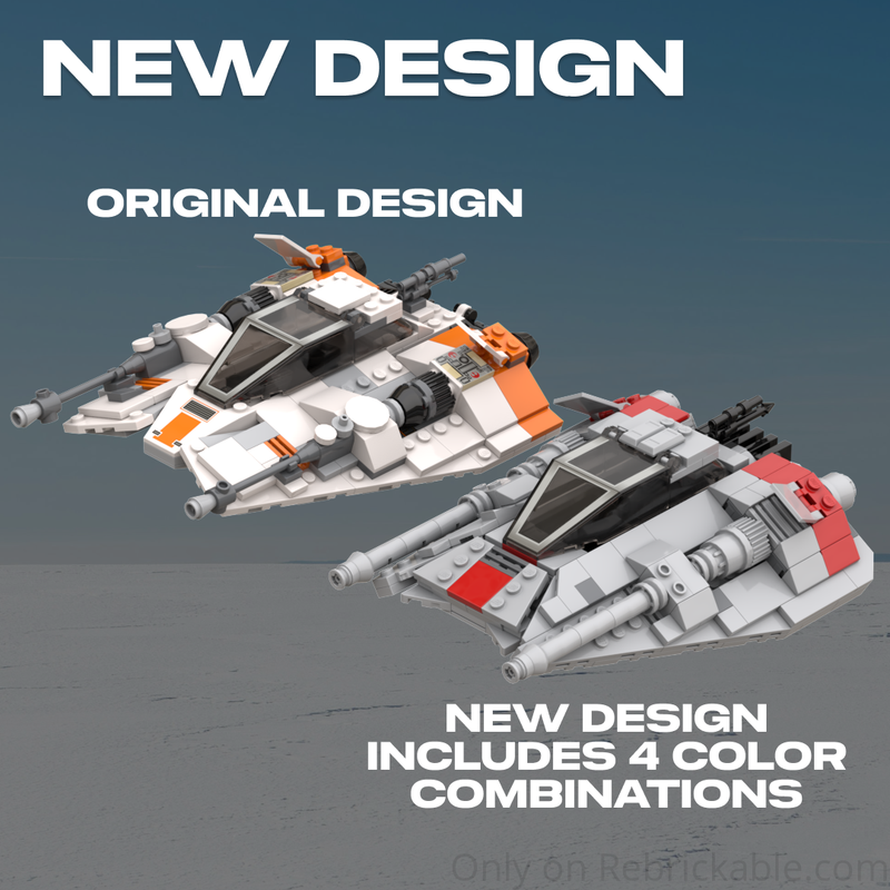 LEGO MOC T-47 Snowspeeder by scruffybrickherder | Rebrickable