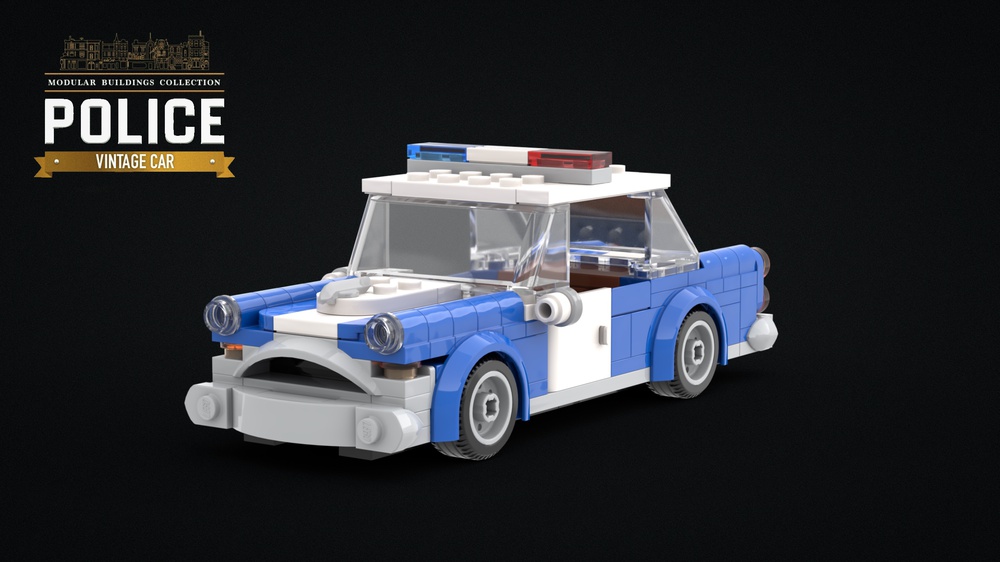 Lego Moc Vintage Police Car By Beneklx | Rebrickable - Build With Lego