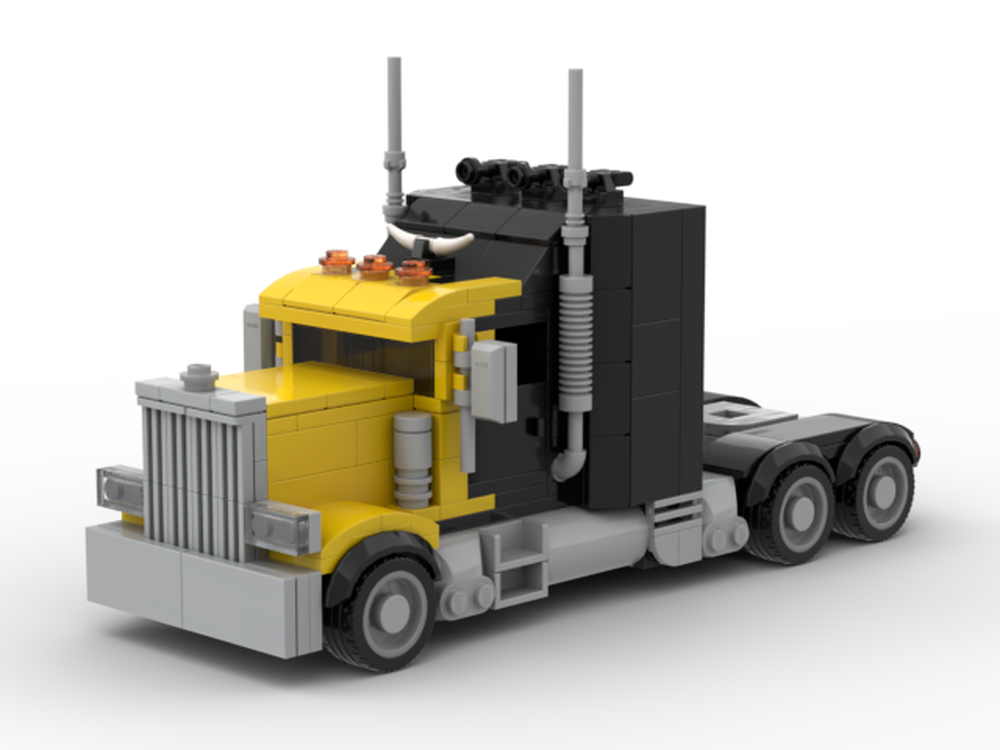 Lego Moc Us Semi Truck By Brickhead Rebrickable Build With Lego