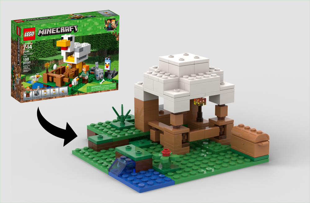 LEGO MOC Minecraft Village Diorama by swissvoice