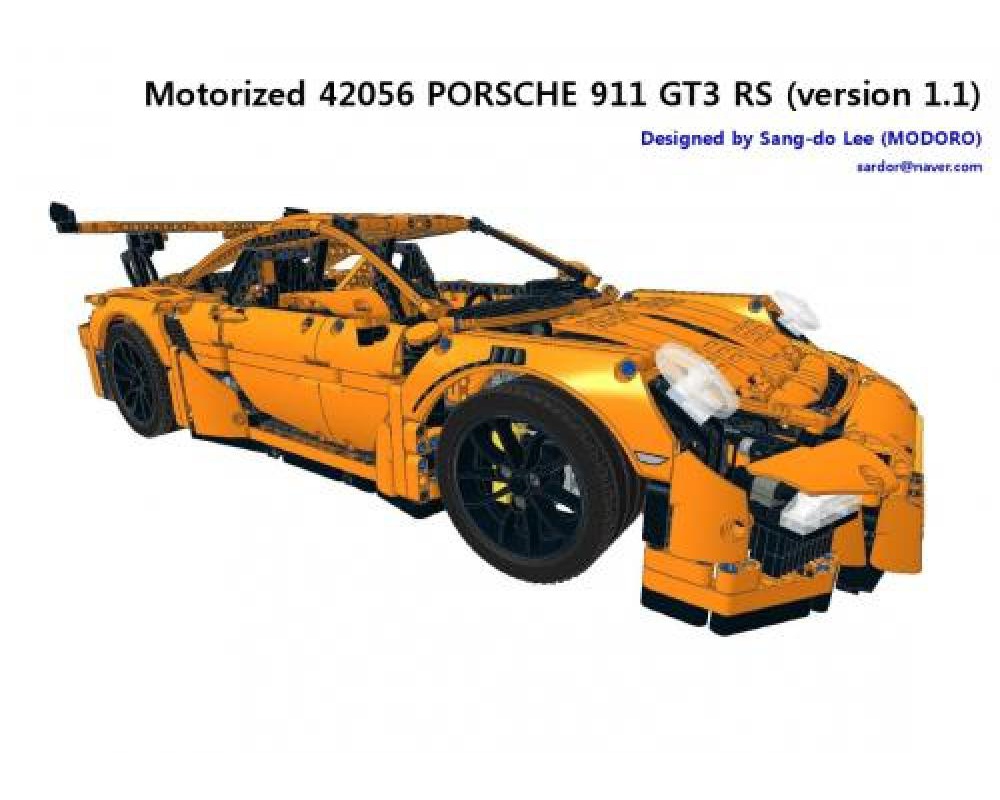 lego technic porsche 911 gt3 rs motorized