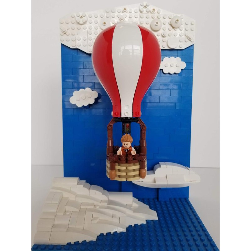 LEGO MOC Hot Air Balloon with Wicker Basket by BonkersBricks Rebrickable Build with LEGO