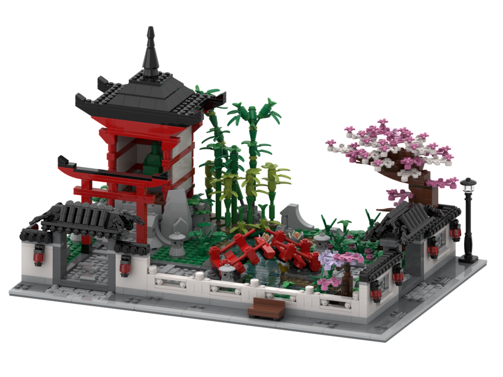 Captivating Lego Scenes of Japanese Garden and Home