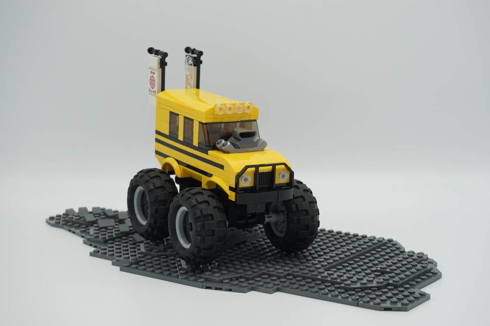 Lego Moc Monster School Bus By Green Yellow Stud 