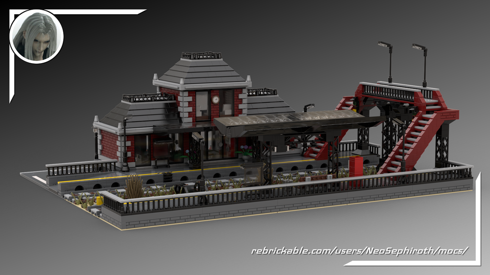 LEGO MOC Small City Train Station by NeoSephiroth | Rebrickable - Build ...