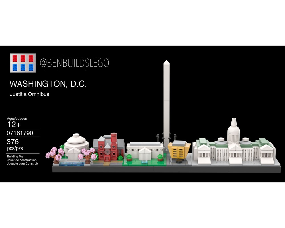 LEGO MOC Washington, D.C. skyline by benbuildslego Rebrickable Build with LEGO