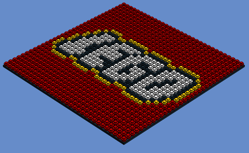 Lego Moc Lego Logo Art By Cybercolor Rebrickable Build With Lego