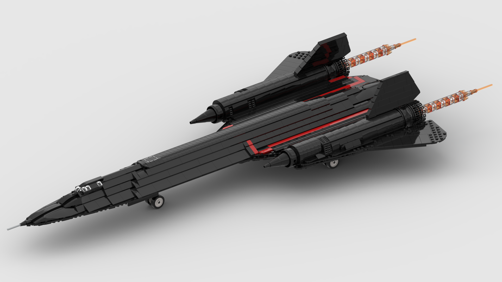 LEGO MOC Lockheed Martin SR-71 Blackbird 1:38 Scale with Stand by TrainGuy11 | Rebrickable - Build with