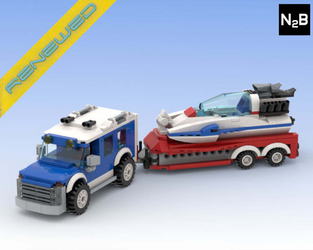 LEGO MOC RV With Speedboat remake by n2brick