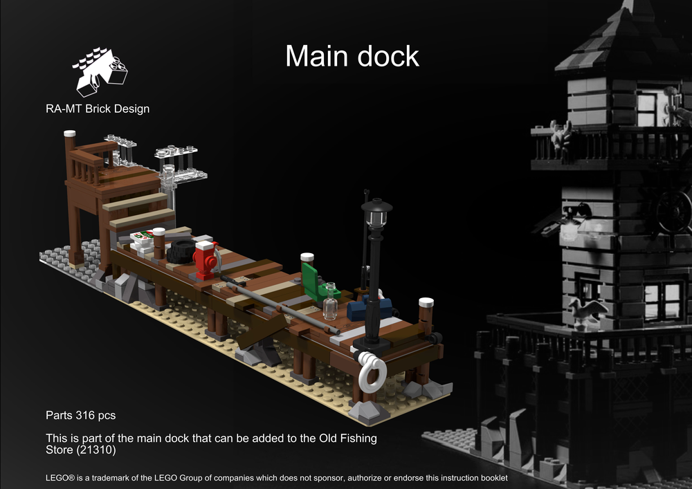 LEGO MOC Main Dock (Old Fishing Store) by RA-MT-Brick-Design