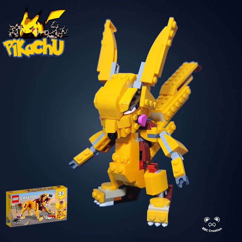 LEGO MOC Pikachu by bbchai Rebrickable Build with LEGO
