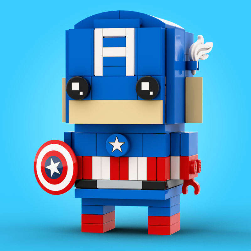 LEGO MOC Captain America BrickHeadz by Stormythos | Rebrickable - Build with LEGO