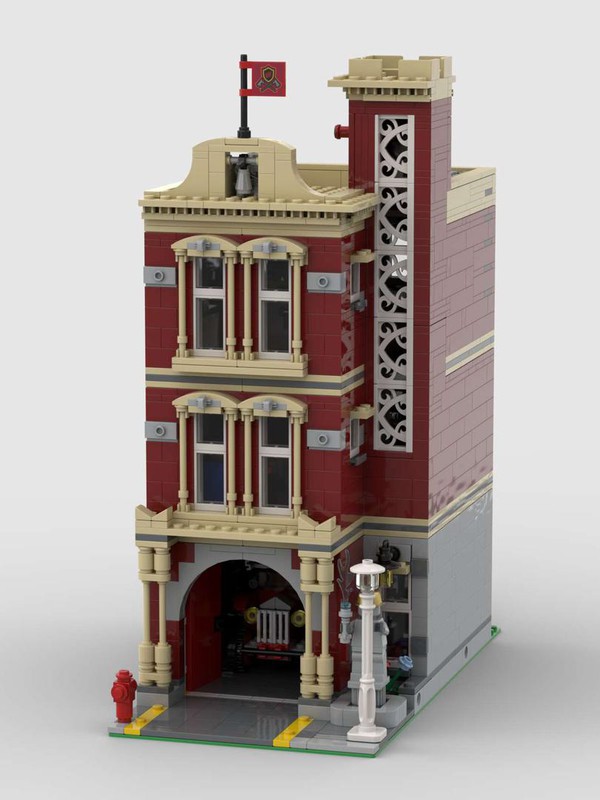 aktivt Ødelægge Watt LEGO MOC 10263 Winter Village Fire Station Modular by marciniasty |  Rebrickable - Build with LEGO