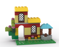 10698 House with a well and cactuses