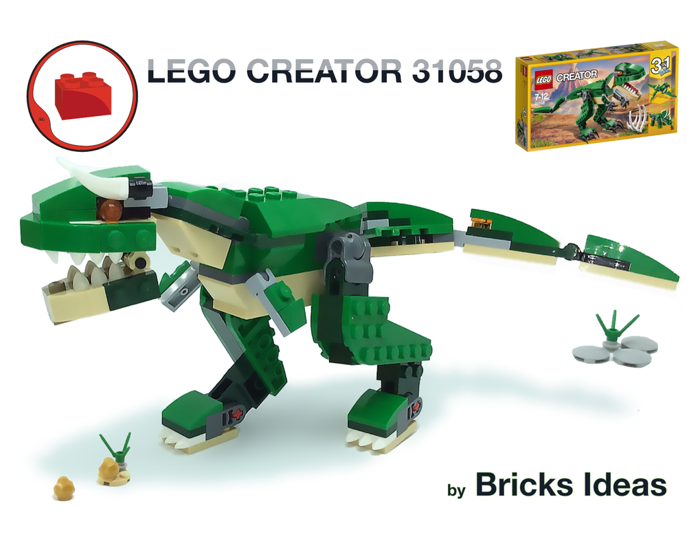 lego carnotaurus dinosaur chase