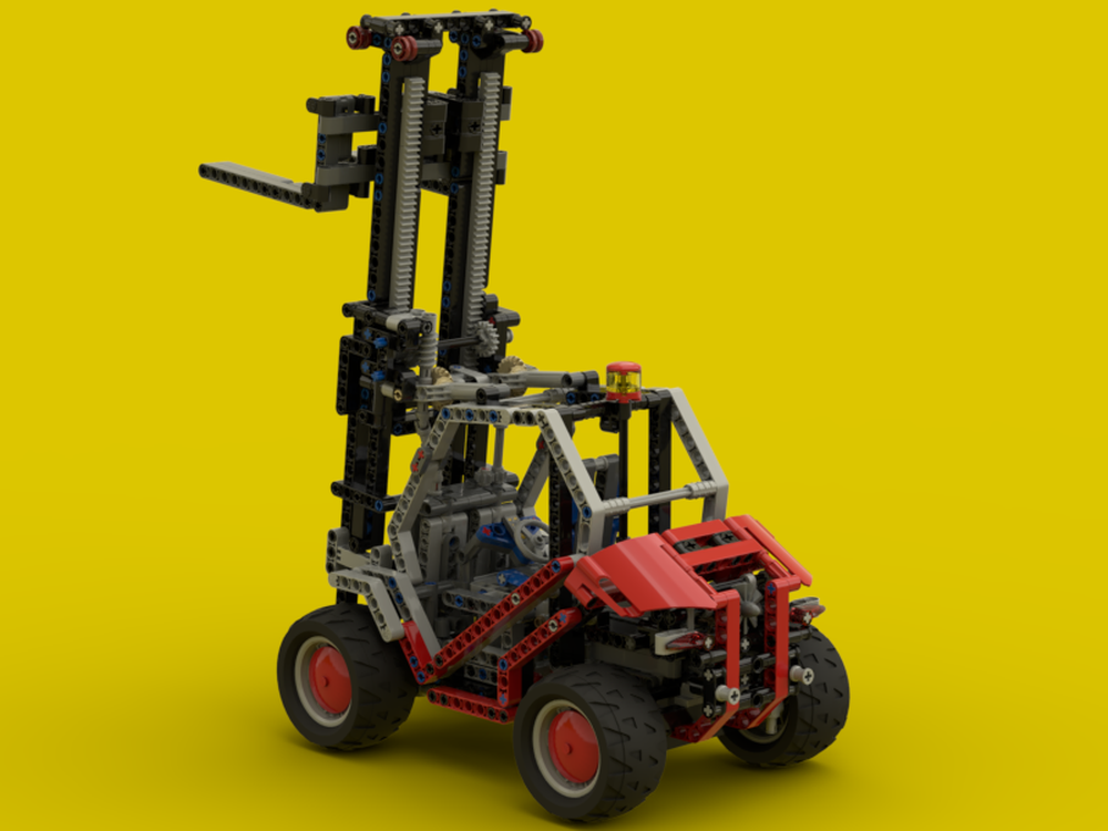 LEGO MOC LEGO 8416 All Terrain Forklift Fully Motorized Powered Bluetooth Control by Mr.Platinum Rebrickable - Build with LEGO
