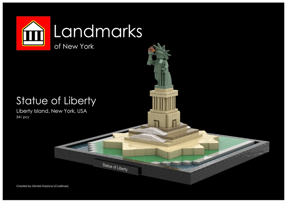 miles samlet set kvælende LEGO MOC Statue of Liberty - New York by Cadill.Lex | Rebrickable - Build  with LEGO