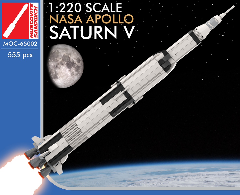 LEGO MOC Saturn V [1:220 scale] MuscoviteSandwich | Rebrickable - Build with LEGO
