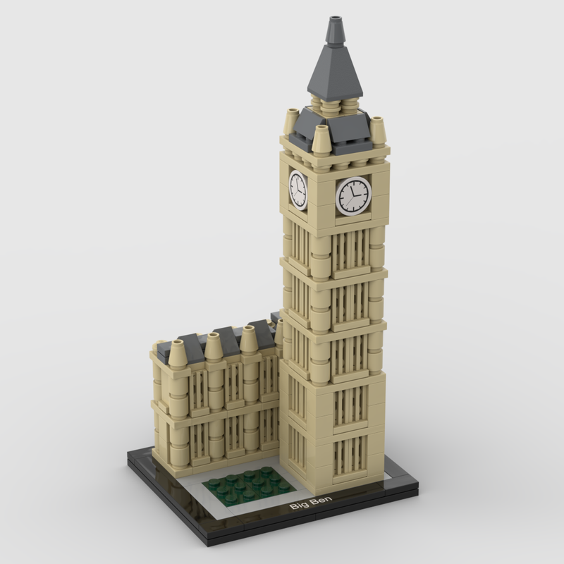 session Alvorlig garage LEGO MOC Big Ben Shape Variation by Rauy | Rebrickable - Build with LEGO