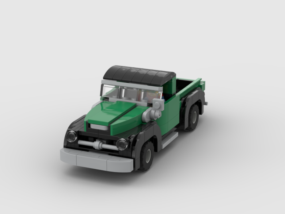 LEGO MOC Green Vintage Pickup by BrickAA | Rebrickable - Build