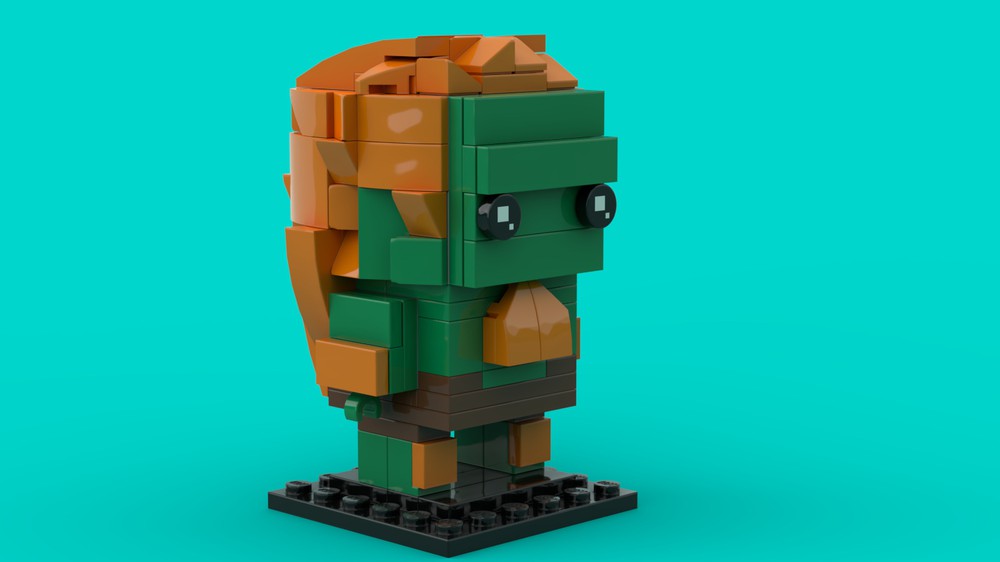 Lego Moc Lego Brickheadz Street Fighter Blanka By Ednigma Rebrickable Build With Lego - brawl stars lego brick heads