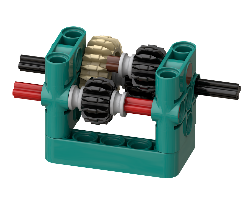 LEGO MOC automatically neutral switching gearbox by BrickDesignerNL